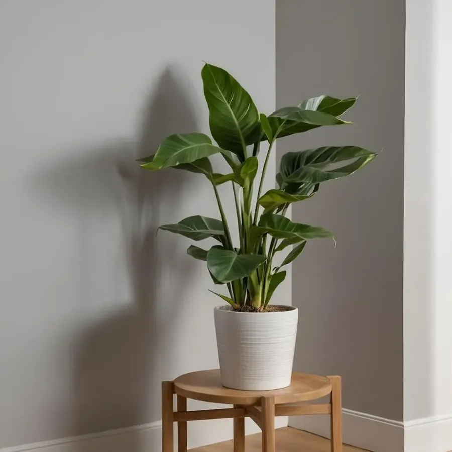 Plant in a Box Paradijsvogelplant - Strelitzia nicolai - Hoogte 90-110cm - ⌀21cm
