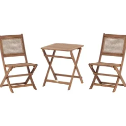 Beliani PARAGGI - Balkonset - Bruin - Acaciahout