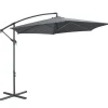 Merkloos Parasol - duurzame Zweefparasol Ø300 cm – Kantelbaar - 3 meter doorsnede - Grijs