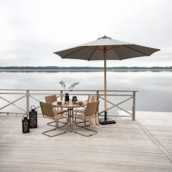 Fjôrd Parasol Grijs Stof - 330x330x258cm - Nypo