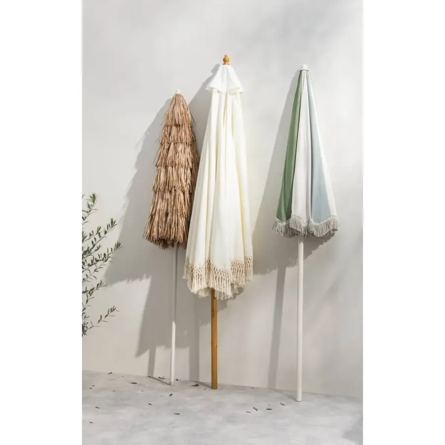 Leen Bakker Parasol Oliva tilt - zand/groen - Ø200 cm