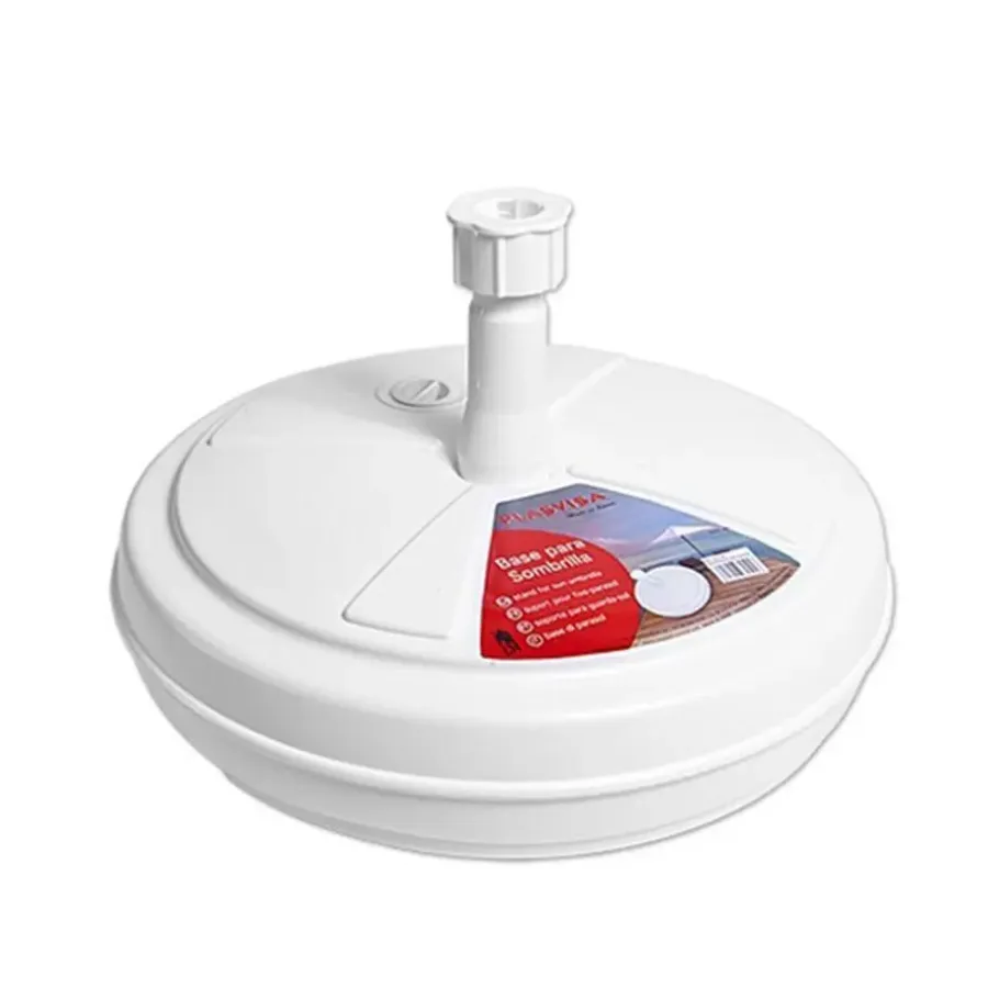 Parasolvoeten-Merkloos Parasolvoet Plastiva - kunststof - Dia 44 cm - klemsluiting - wit