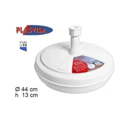 Parasolvoeten-Merkloos Parasolvoet Plastiva - kunststof - Dia 44 cm - klemsluiting - wit