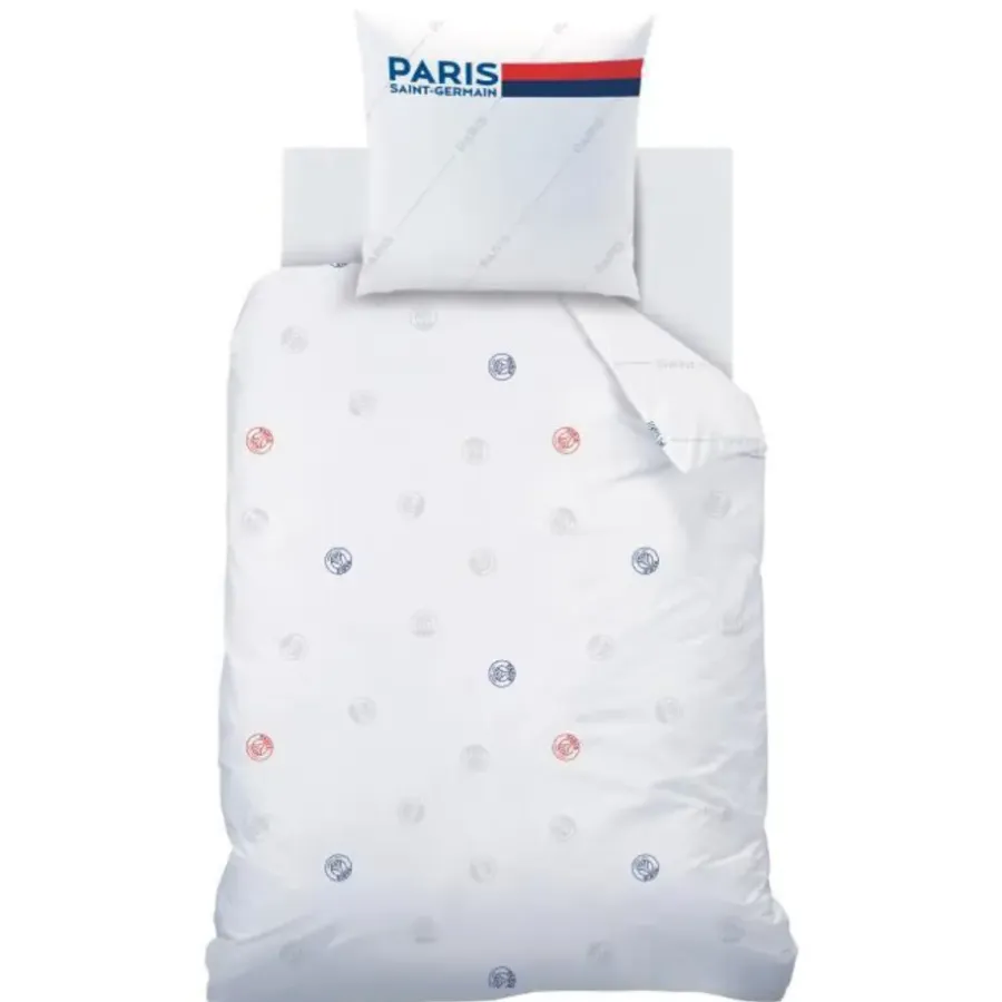 Paris Saint Germain Dekbedovertrek Retro White - 140 x 200 cm - Katoen
