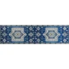 Beliani PARVAKADLI - Laagpolig vloerkleed - Blauw - 80 x 300 cm - Polyester