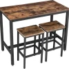 Bartafels-Parya - Vasagle - Bartafel Set - 120x60x90 - Donkerbruin