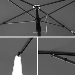 Parasols-Parya Garden - rechthoekige parasol - Grijs - met Tas