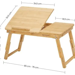 Dienbladen-Parya Home - Houten Laptoptafel - Bamboe - Bruin