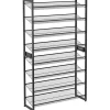 Kledingopbergers-Songmics Parya Home - Schoenenrek met 8 roosters - Metaal - Zwart
