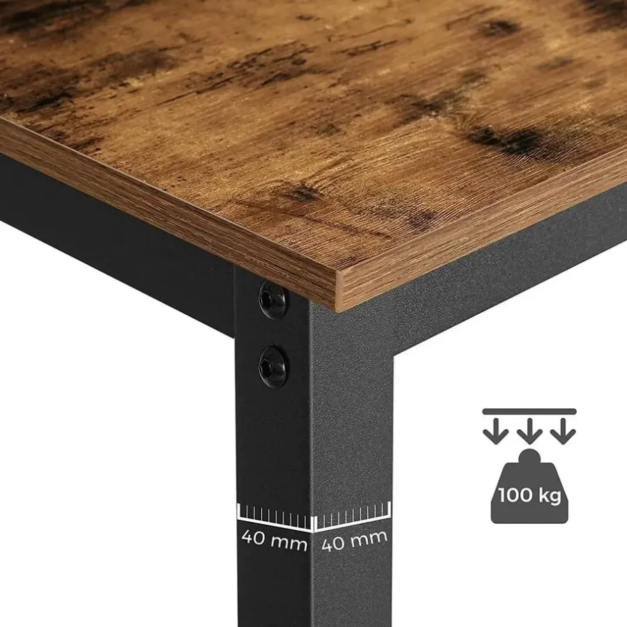 Bartafels-Parya Home - Stabiele Bartafel - Metaal/Spaanplaat - Bruin/Zwart