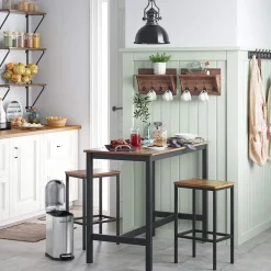 Bartafels-Parya Home - Stabiele Bartafel - Metaal/Spaanplaat - Bruin/Zwart
