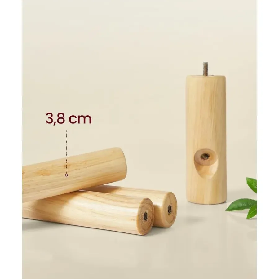Parya Home Kapstok – Kledingrek van massief hout met 8 haken