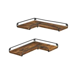 Wandplanken-Parya Home L-vormige hoekplank, set van 2, wandplank