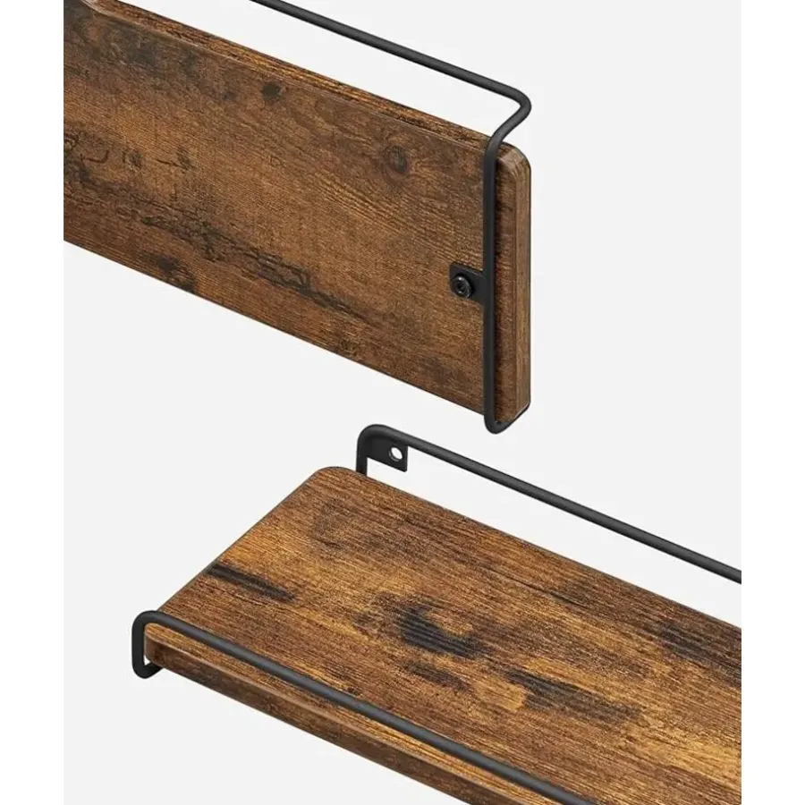Wandplanken-Parya Home L-vormige hoekplank, set van 2, wandplank