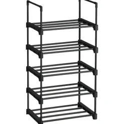 Parya Home metalen schoenrek met 5 niveaus - zwart