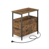 Nachtkastjes|Nachtkastjes-Parya Home Nachtkastje met Stekkerdoos Bruin