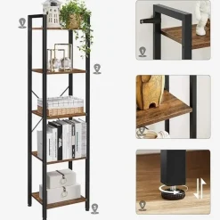 Stellingkasten-Parya Home Opbergrek met stalen frame, voor woonkamer