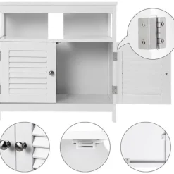 Wastafelkasten-Parya Home Wastafelonderkast, zonder wastafel, veel opslag, wit