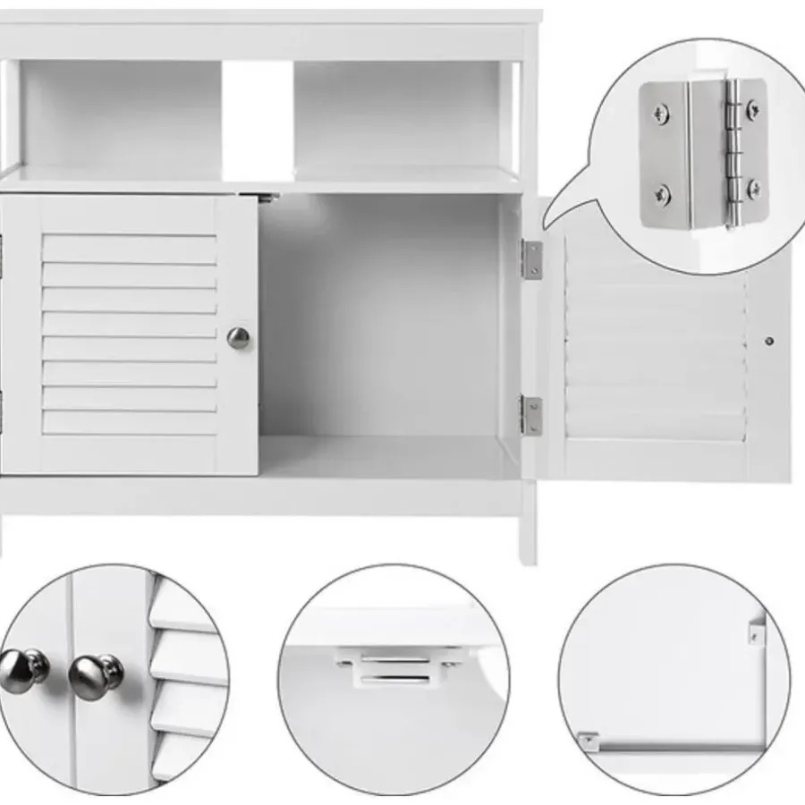 Wastafelkasten-Parya Home Wastafelonderkast, zonder wastafel, veel opslag, wit