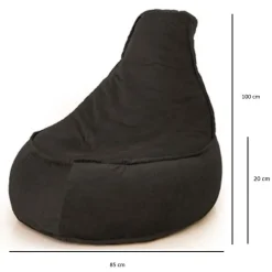 Zitzakken-Parya Stoel Zitzak Ribstof - Zitzakfauteuil - Woonkamerzitzak - Poef –