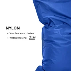 Zitzakken-Parya Zitzak Nylon - Zitzakfauteuil - Woonkamerzitzak - Kobalt - 100 x 150
