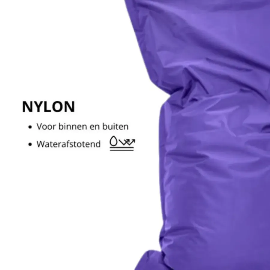 Parya Zitzak Nylon - Zitzakfauteuil - Woonkamerzitzak - Paars - 100 x 150