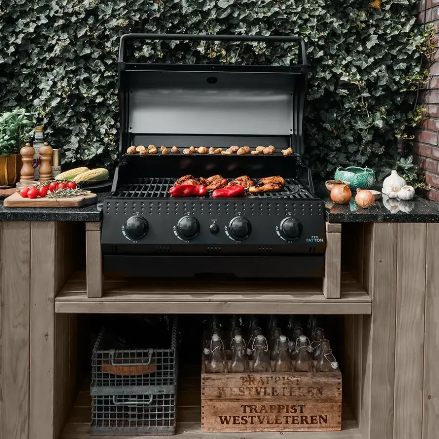 Barbecues En Accessoires-Patton Opus Inbouw Gasbarbecue - 3 Branders + Searbrander