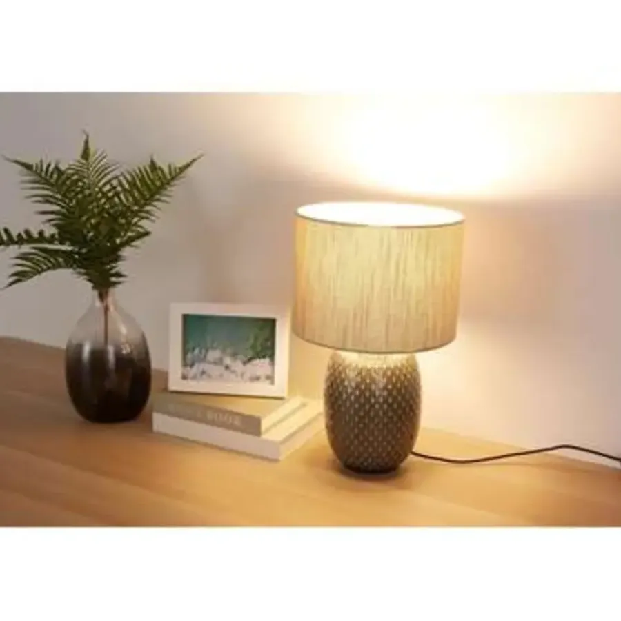 Tafellampen-Pauleen Pretty Classy Tafellamp - E27 - Grijs/Zand