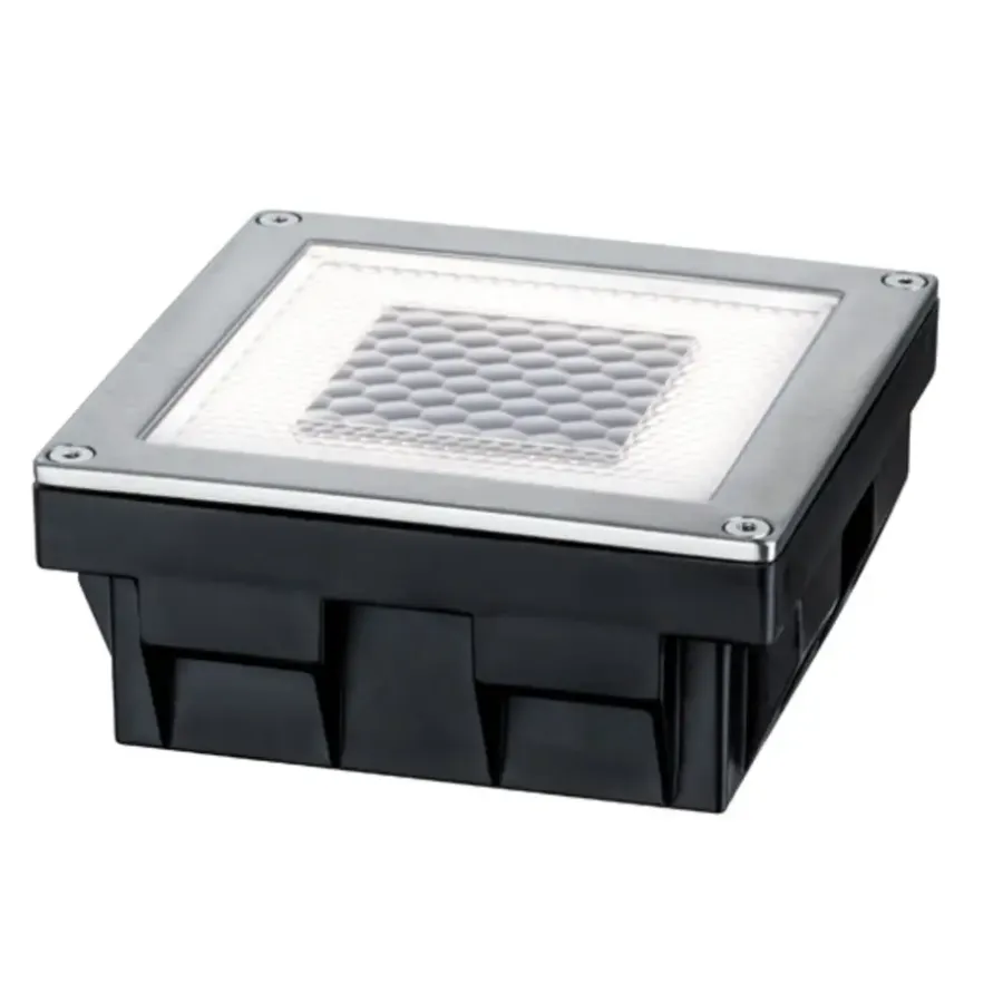 Grondspots-Paulmann Grondinbouwlamp Cube - Solar - 100x100mm - 0,24W - IP67