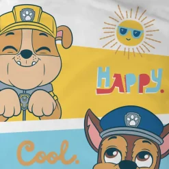 Kinderdekbedovertrekken-PAW Patrol Dekbedovertrek Happy - Eenpersoons - 140 x 200 cm - Katoen