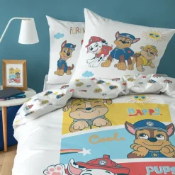 Kinderdekbedovertrekken-PAW Patrol Dekbedovertrek Happy - Eenpersoons - 140 x 200 cm - Katoen