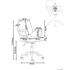 Bureaustoelen|Bureaustoelen-Leen Bakker PAWNEE - Bureaustoel - Lichtblauw - Fluweel