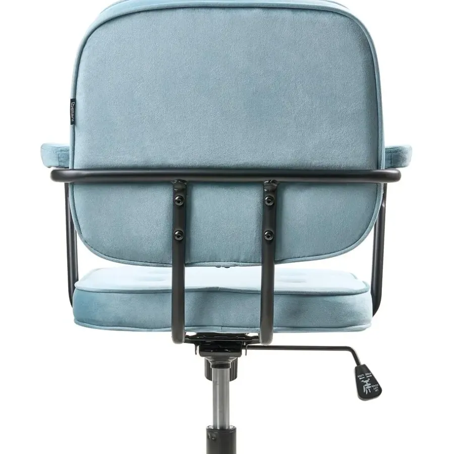 Bureaustoelen|Bureaustoelen-Leen Bakker PAWNEE - Bureaustoel - Lichtblauw - Fluweel