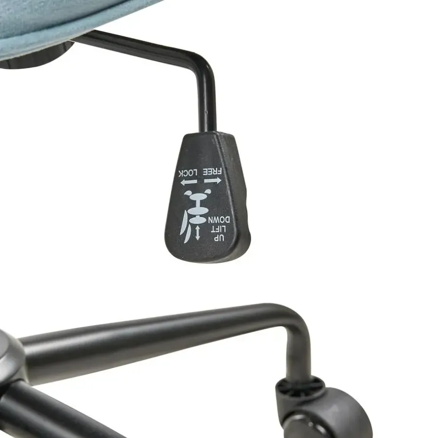 Bureaustoelen|Bureaustoelen-Leen Bakker PAWNEE - Bureaustoel - Lichtblauw - Fluweel