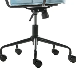 Bureaustoelen|Bureaustoelen-Leen Bakker PAWNEE - Bureaustoel - Lichtblauw - Fluweel