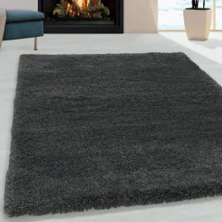 Vloerkleden|Hoogpolige Vloerkleden-Muratap Pearl Soft Hoogpolig Vloerkleed Grijs - 140x200 CM