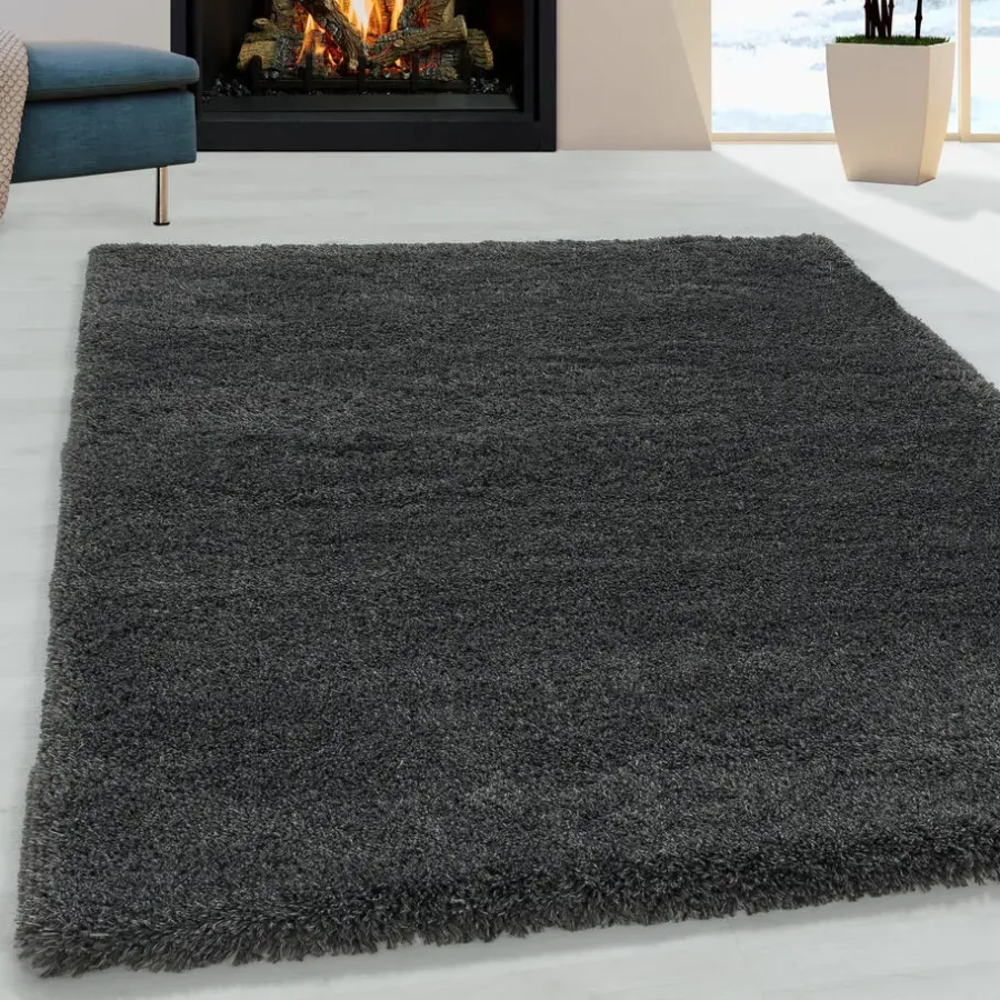 Vloerkleden|Hoogpolige Vloerkleden-Muratap Pearl Soft Hoogpolig Vloerkleed Grijs - 140x200 CM