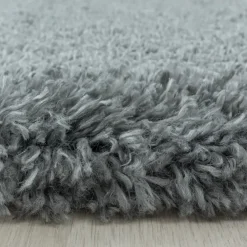 Muratap Pearl Soft Rond Hoogpolig Vloerkleed Lichtgrijs - 120 CM ROND