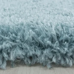 Hoogpolige Vloerkleden|Ronde Vloerkleden-Muratap Pearl Soft Rond Hoogpolig Vloerkleed Blauw - 120 CM ROND
