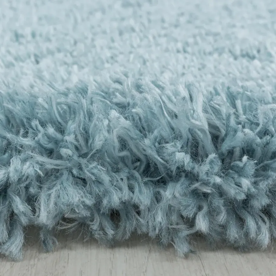 Hoogpolige Vloerkleden|Ronde Vloerkleden-Muratap Pearl Soft Rond Hoogpolig Vloerkleed Blauw - 120 CM ROND