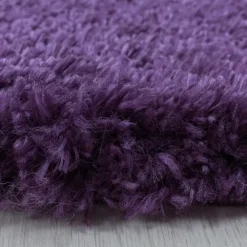 Vloerkleden|Hoogpolige Vloerkleden-Muratap Pearl Soft Rond Hoogpolig Vloerkleed Paars / Lila - 120 CM ROND