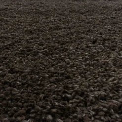 Vloerkleden|Hoogpolige Vloerkleden-Muratap Pearl Soft Rond Hoogpolig Vloerkleed Bruin - 200 CM ROND