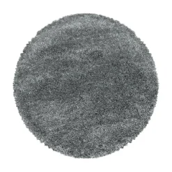 Vloerkleden|Hoogpolige Vloerkleden-Muratap Pearl Soft Rond Hoogpolig Vloerkleed Lichtgrijs - 200 CM ROND