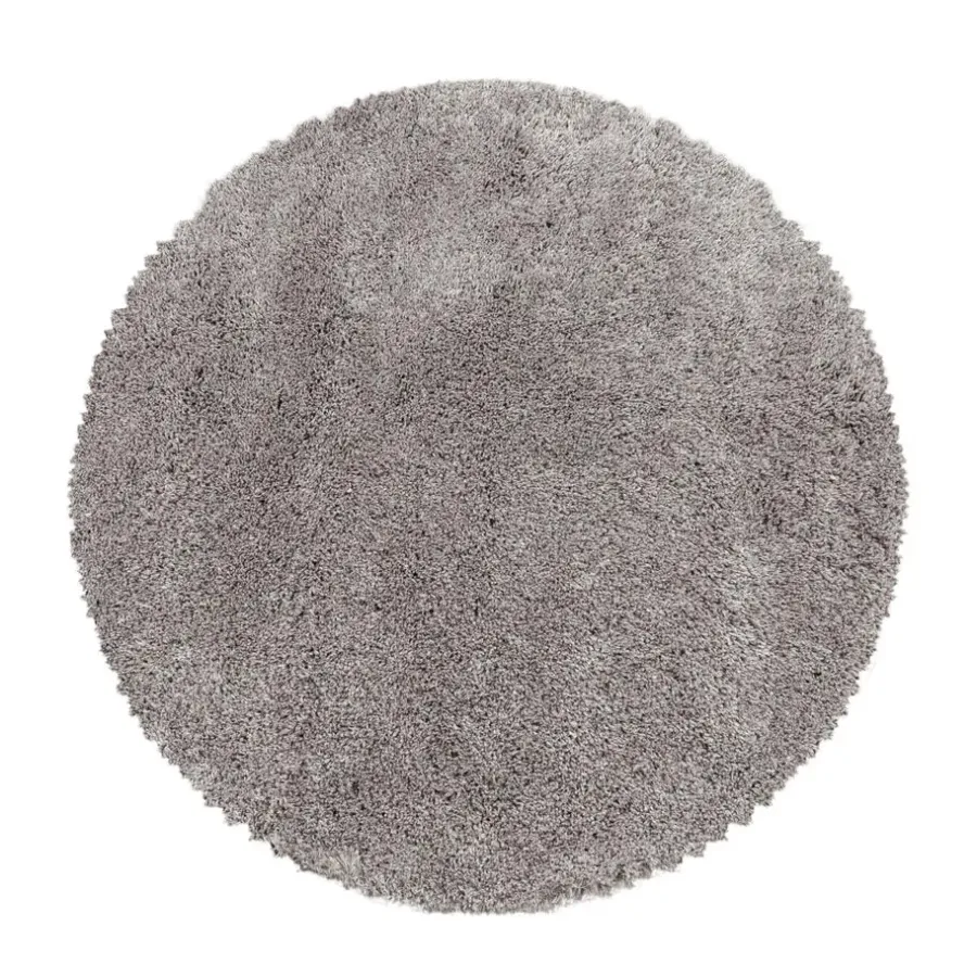 Hoogpolige Vloerkleden|Ronde Vloerkleden-Muratap Pearl Soft Rond Hoogpolig Vloerkleed Beige - 200 CM ROND