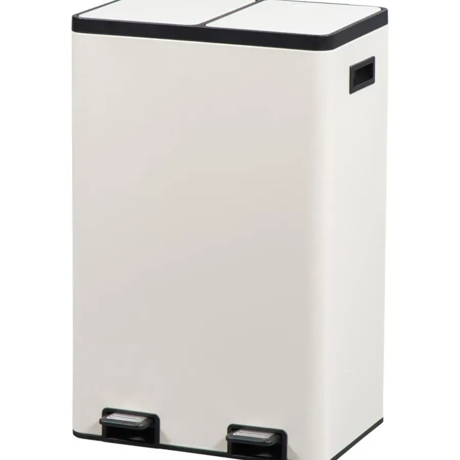 Leen Bakker Pedaalemmer Duo beige metaal - 60L