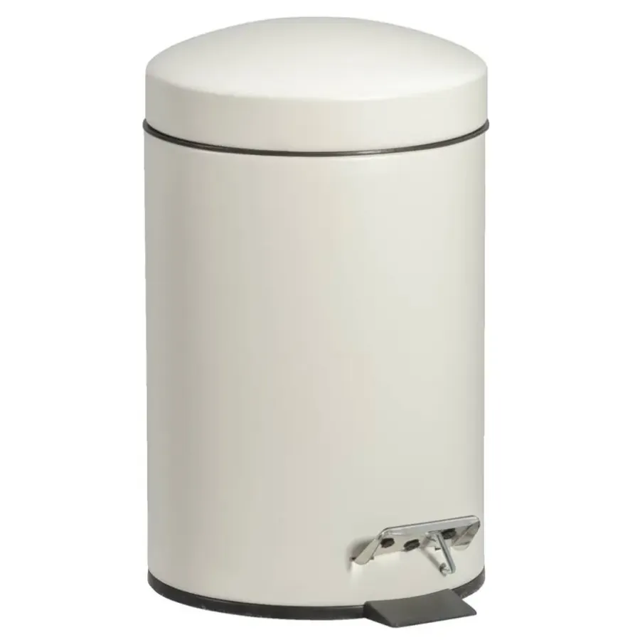 Leen Bakker Pedaalemmer Pedro 3l - beige - 27,5xØ16,8 cm