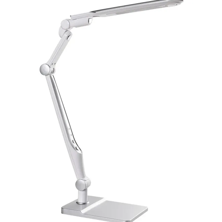 Bureaulampen|Bureaulampen-Leen Bakker PEGASI - Bureaulamp LED - Zilver - Synthetisch materiaal