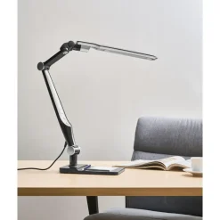 Leen Bakker PEGASI - Bureaulamp LED - Zwart - Synthetisch materiaal