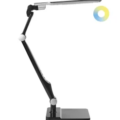 Leen Bakker PEGASI - Bureaulamp LED - Zwart - Synthetisch materiaal