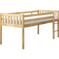1-Persoons Bedden-Beliani PEIPIN - Kinderbed - Lichtbruin - 90 x 200 cm - Hout